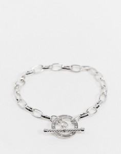 Серебристый браслет с Т-образной застежкой Olivia Burton-Серебряный