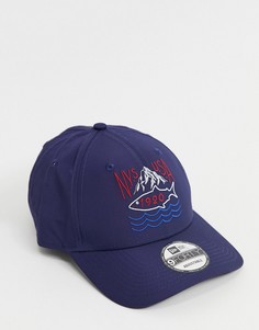 Темно-синяя кепка с вышивкой NEW ERA 9FORTY-Темно-синий