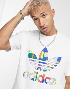 Белая футболка adidas Originals Pride-Белый