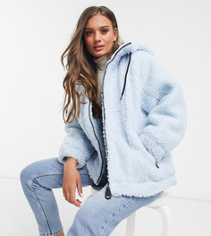 Голубой oversized-бомбер ASOS DESIGN Petite-Синий