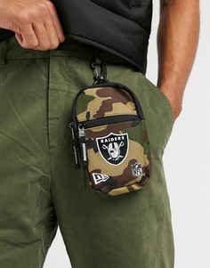 Камуфляжная мини-сумка с логотипом команды Raiders от New Era NFL-Зеленый