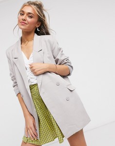 Свободный серый пиджак в винтажном стиле Heartbreak