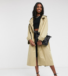 Светло-бежевый oversized​​​​​​​-тренч в стиле милитари ASOS DESIGN Tall