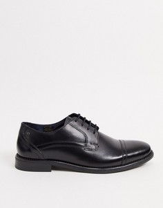 Черные кожаные туфли на шнуровке Base London-Черный