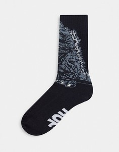 Черные носки HUF X Godzilla-Черный