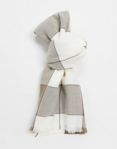 Oversize-шарф в крупную клетку ASOS DESIGN-Мульти