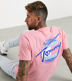 Розовая футболка с принтом логотипов Tommy Jeans эксклюзивно для ASOS-Розовый