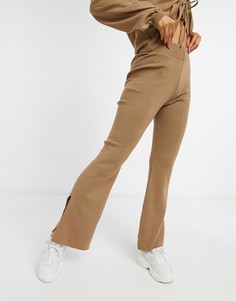 Коричневые широкие брюки от комплекта для дома ASOS DESIGN-Коричневый