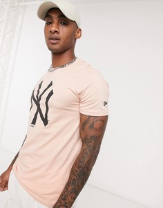 Розовая футболка New Era MLB New York Yankees-Розовый