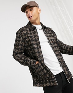 Свободная рубашка в ломаную клетку River Island-Черный