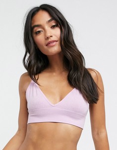 Меланжевый бесшовный бюстгальтер лавандового цвета Cotton On Body-Фиолетовый Cotton:On