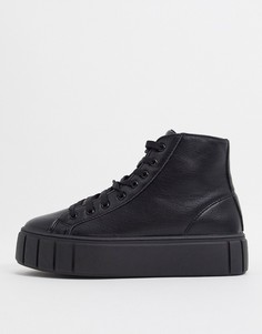 Черные высокие массивные кроссовки ASOS DESIGN Dewy-Черный