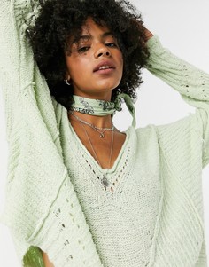Зеленый джемпер кроше Free People