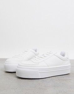 Белые кроссовки на платформе ASOS DESIGN-Белый