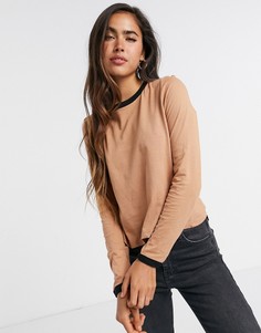 Лонгслив Brave Soul-Светло-коричневый