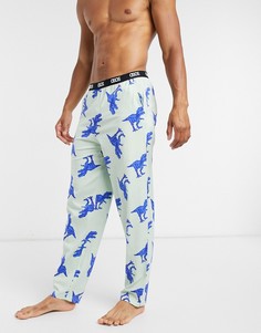 Штаны для дома с принтом динозавров ASOS DESIGN-Зеленый