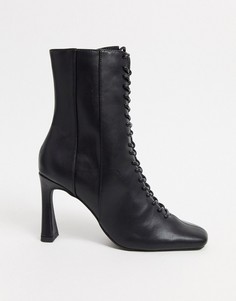 Черные ботинки на шнуровке ASOS DESIGN-Черный