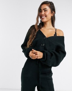 Кардиган на пуговицах ASOS DESIGN-Черный