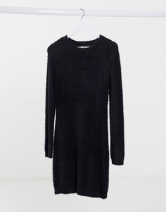Черное платье-джемпер с длинными рукавами Only-Черный