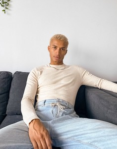 Бежевый хлопковый джемпер ASOS DESIGN