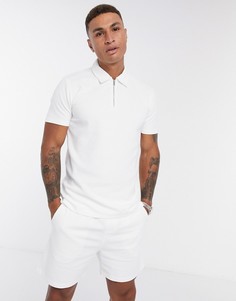 Белое фактурное поло от комплекта Jack & Jones Premium эксклюзивно для ASOS-Белый