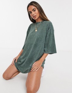 Футболка в стиле oversized сине-зеленого цвета ASOS DESIGN-Зеленый