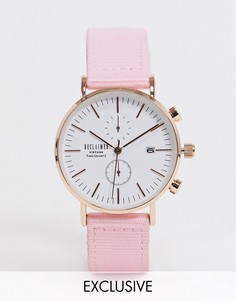 Часы с хронографом и парусиновым ремешком Reclaimed Vintage inspired-Розовый