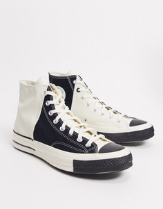 Высокие белые кеды с черными вставками Converse Chuck 70 Rivals-Белый