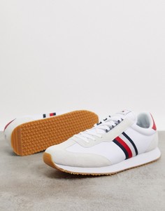 Кремовые кроссовки для бега с логотипом сбоку Tommy Hilfiger-Кремовый