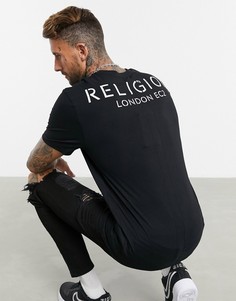 Черная футболка с карманом Religion-Черный