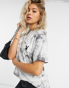 Oversized-футболка с принтом тай-дай Missguided x Playboy-Мульти