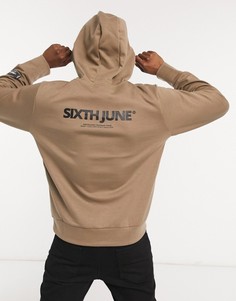 Светло-бежевый худи Sixth June