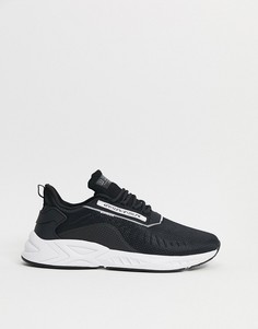 Черные кроссовки Pull&Bear-Белый Bershka