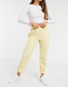 Светло-желтые джоггеры с манжетами New Look-Желтый