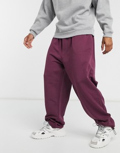 Oversized-джоггеры ягодного цвета с затяжками внизу ASOS DESIGN-Красный