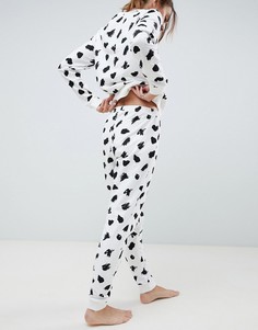Джоггеры для дома ASOS DESIGN-Кремовый