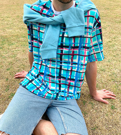 Футболка в клетку ASOS MADE IN KENYA-Зеленый