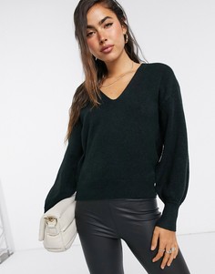 Джемпер с V-образным вырезом ASOS DESIGN-Черный