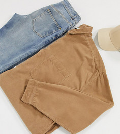 Вельветовая oversized-рубашка ASOS DESIGN Plus-Коричневый