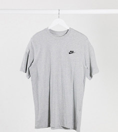 Серая футболка Nike Tall club-Серый