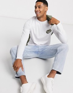 Лонгслив с логотипом Jack & Jones-Белый