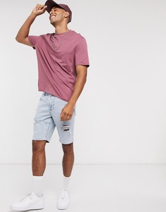 Фиолетовая свободная футболка от комплекта из органического хлопка ASOS DESIGN-Фиолетовый
