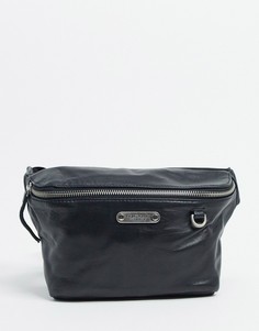Кожаная сумка-кошелек на пояс Bolongaro Trevor-Черный