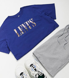 Синяя футболка с принтом Levis Big & Tall-Синий Levis®