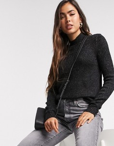 Черный джемпер с высоким воротником Vero Moda