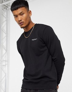 Черный свитшот с логотипом на груди Armani Exchange