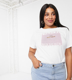 Белая футболка River Island Plus-Белый