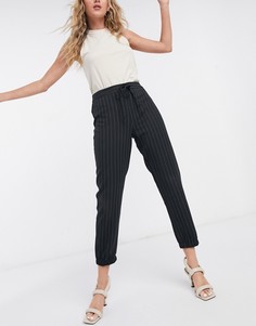 Темно-серые джоггеры в полоску ASOS DESIGN-Серый