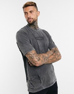 Черная футболка с прорезиненным логотипом Religion-Черный