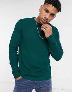 Зеленый джемпер с круглым вырезом Selected Homme
